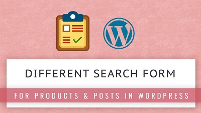 Create separate search forms for products, posts types and posts in WordPress