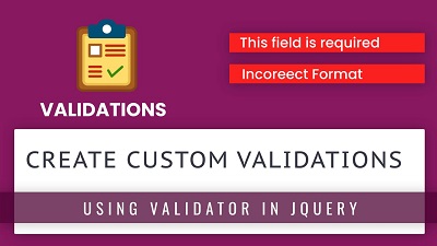 Custom social media validations with validator jQuery