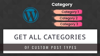 Get all categories from custom post type in WordPress