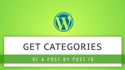 Get all categories title by post id in WordPress