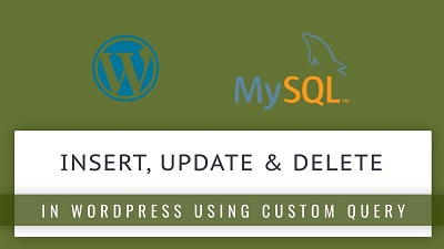 Insert Update Delete Select query in WordPress